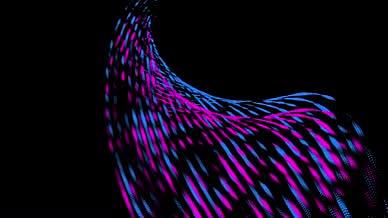炫彩粉蓝粒子流动背景视频AE模板视频的预览图